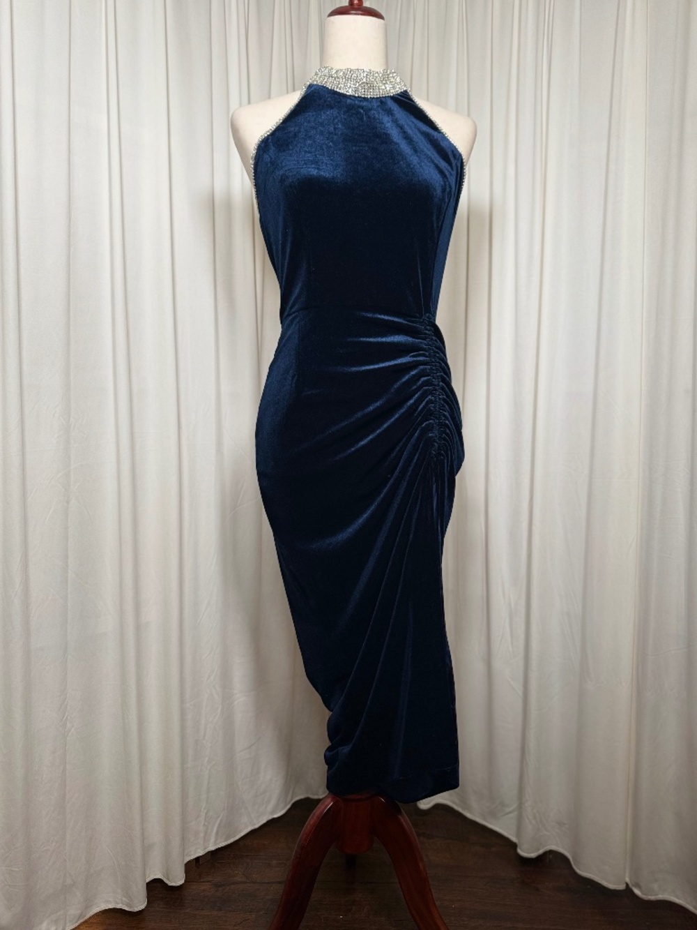 Navy Velvet Argentine Tango Dress